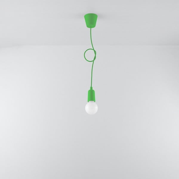 Zöld függőlámpa 9x9 cm Rene - Sollux-image-3