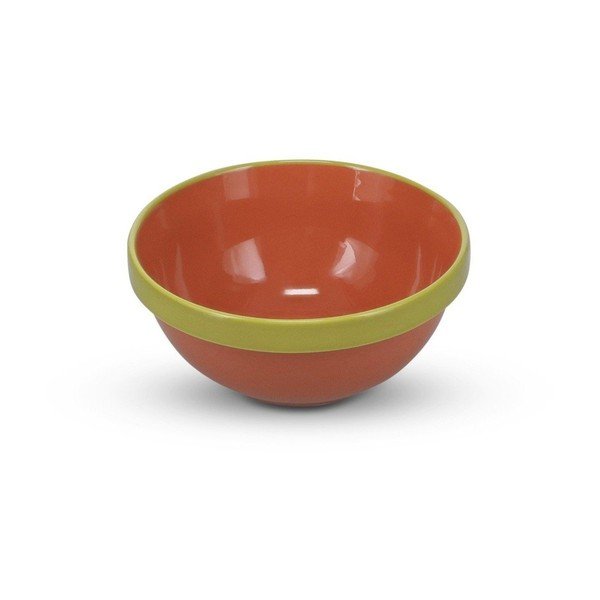 Zöld-narancssárga kőedény tálka 710 ml Duo – ONA