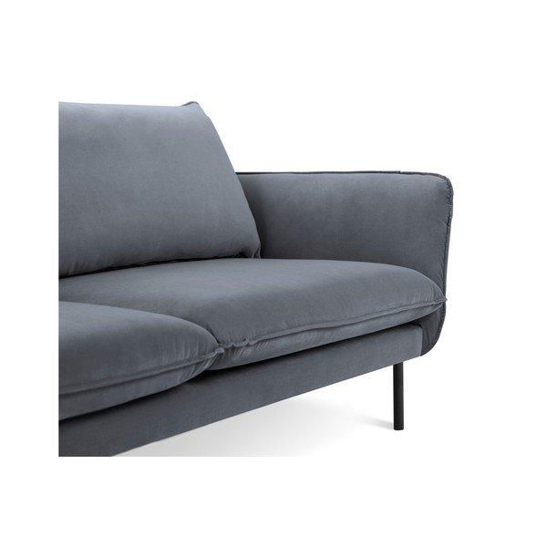 Vienna szürke bársony kanapé, 160 cm - Cosmopolitan Design-image-3