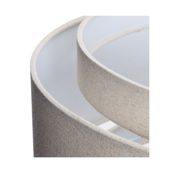 Krémszínű textil függőlámpa ø60x48 cm Sable – Hübsch-image-2
