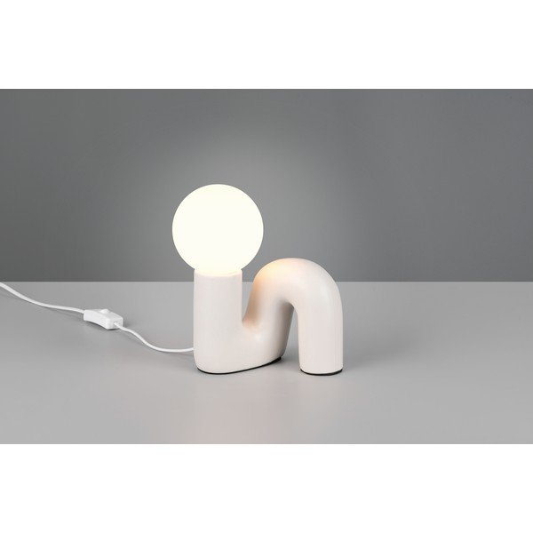 Elefántcsont színű kerámia asztali lámpa (magasság 21,5 cm) Quinn – Reality-image-1