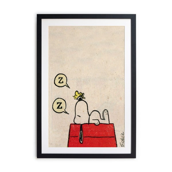 Snoopy Sleeps keretezett poszter, 40 x 60 cm - Really Nice Things