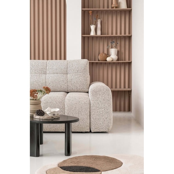 Bézs kinyitható tárolóhelyes moduláris sarokkanapé (bal oldali) Lulu – Miuform-image-4
