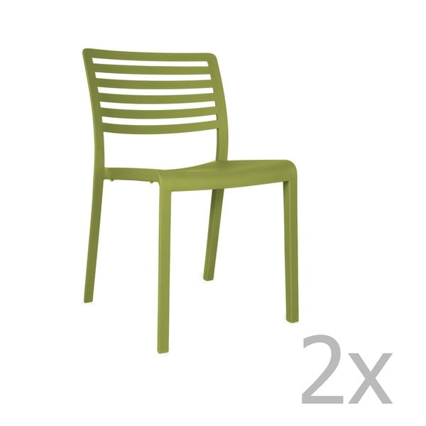 Lama zöld kerti szék, 2 db - Resol