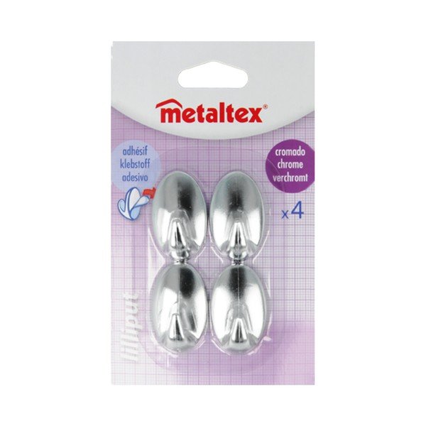 Greg 4 db-os műanyag öntapadós akasztó szett - Metaltex-image-2