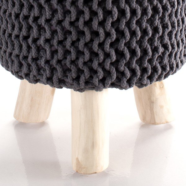 Knit szürke kötött puff - Tomasucci-image-4