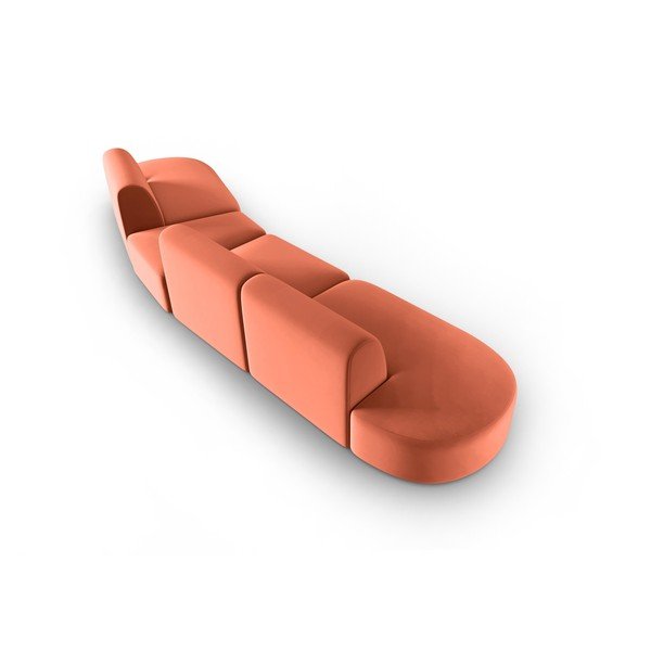 Rózsaszín bársony kanapé, jobb oldali 428 cm Paolo – Milo Casa-image-3