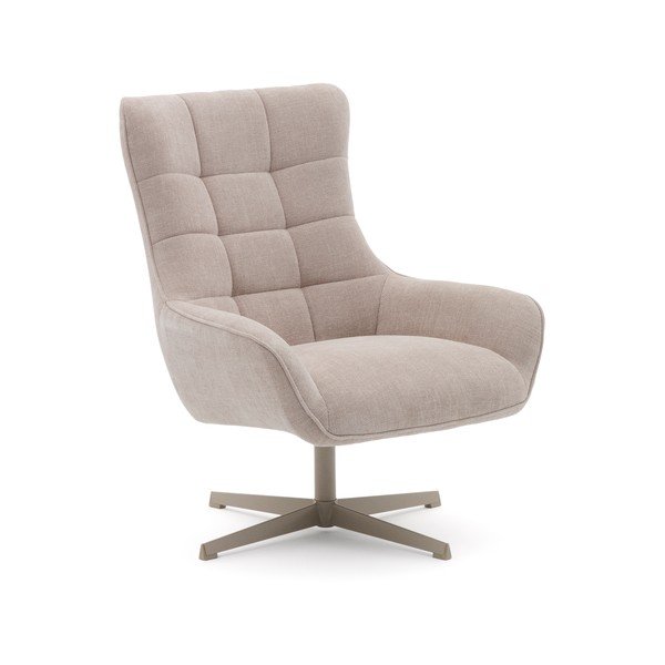 Bézs forgó zsenília fotel Teryl – Kave Home