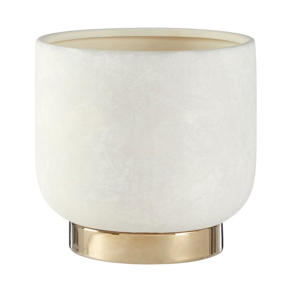Callie agyagkerámia kaspó fehér-arany színben, ø 18 cm - Premier Housewares