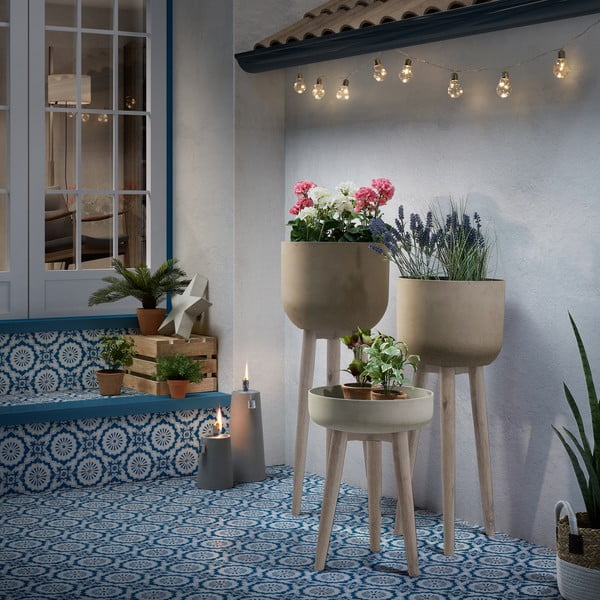 Stahl barna kaspó, magasság 86 cm - Kave Home-image-1