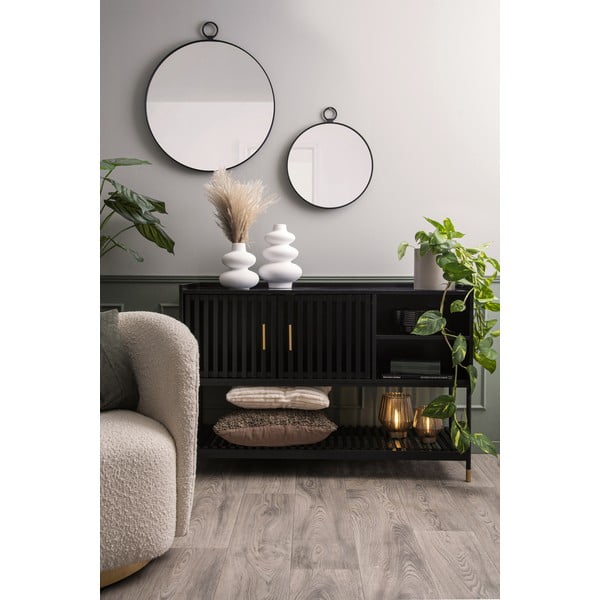 Marve fekete borovi fenyő komód, 120 x 80 cm - Leitmotiv-image-1