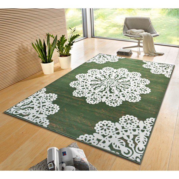 Zöld szőnyeg 150x80 cm Lace - Hanse Home-image-1