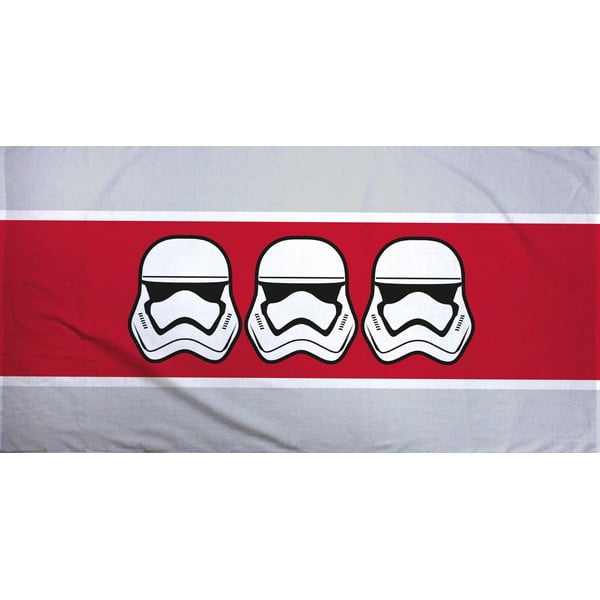 Star Wars piros-szürke pamut törölköző, 70 x 140 cm - Halantex