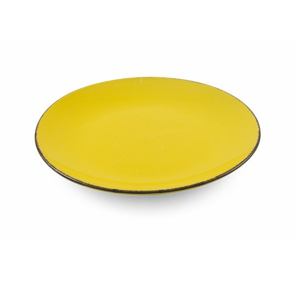 Baita sárga agyagkerámia tányérszett, 6 darab, ⌀ 27 cm - Villa d'Este