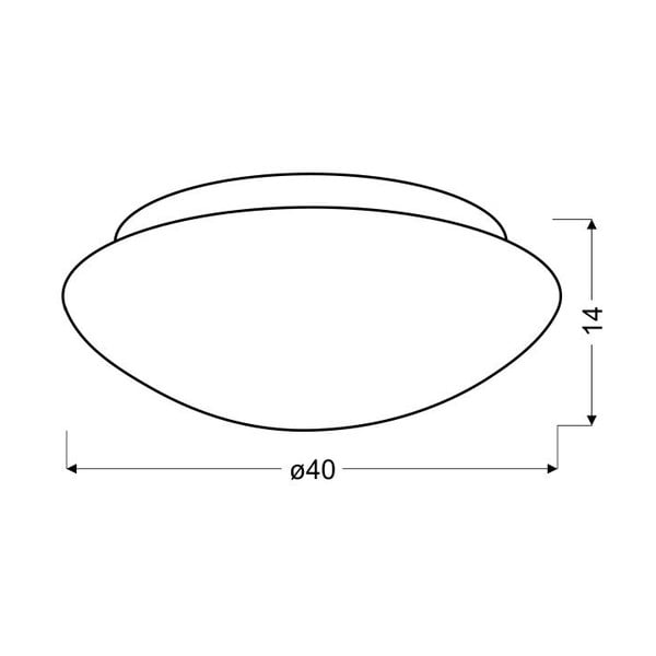 Fehér mennyezeti lámpa üveg búrával ø 40 cm Nina – Candellux Lighting-image-2
