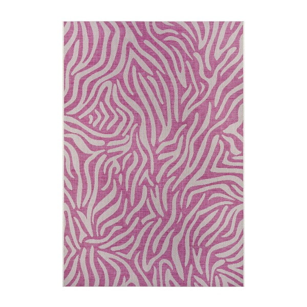 Cebra rózsaszín-bézs kültéri szőnyeg, 140 x 200 cm - NORTHRUGS