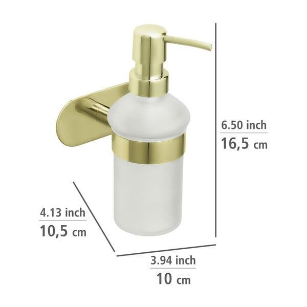 Aranyszínű öntapadós rozsdamentes acél szappanadagoló 0.2 l Orea Gold – Wenko-image-3