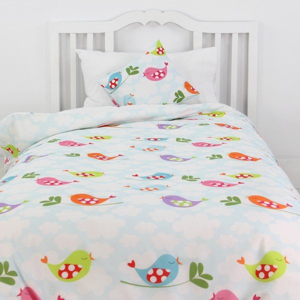Little Birds gyermek pamut ágyneműhuzat, 140 x 200 cm - Mr. Fox-image-1