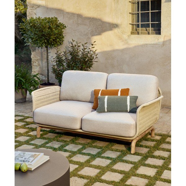 Bézs kárpitozott kerti kanapé Alipa – Kave Home-image-1