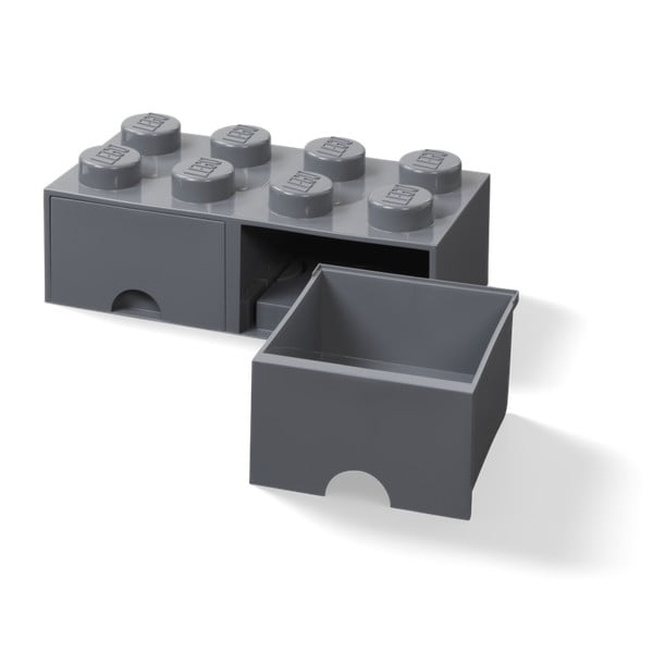 Sötétszürke tárolódoboz 2 fiókkal - LEGO®-image-2