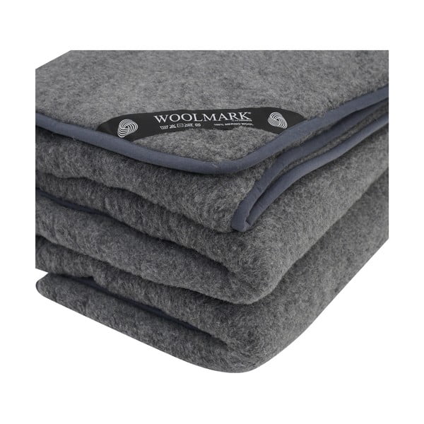 Szürke gyapjú ágytakaró 200x240 cm – Native Natural-image-1