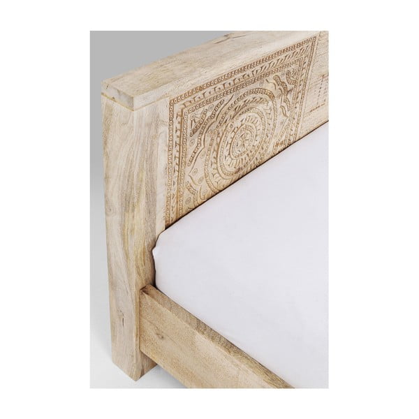 Puro kézzel faragott mangófa ágy, 180 x 200 cm - Kare Design-image-4