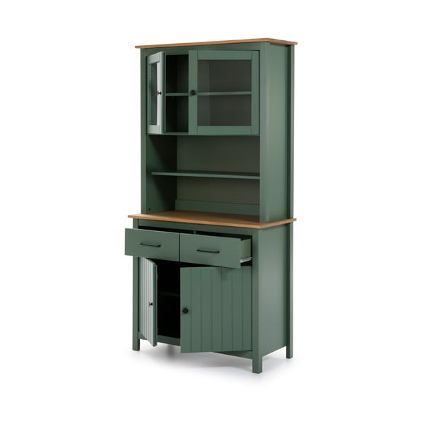 Zöld borovi fenyő tálalószekrény 90x180 cm Miranda – Marckeric-image-3
