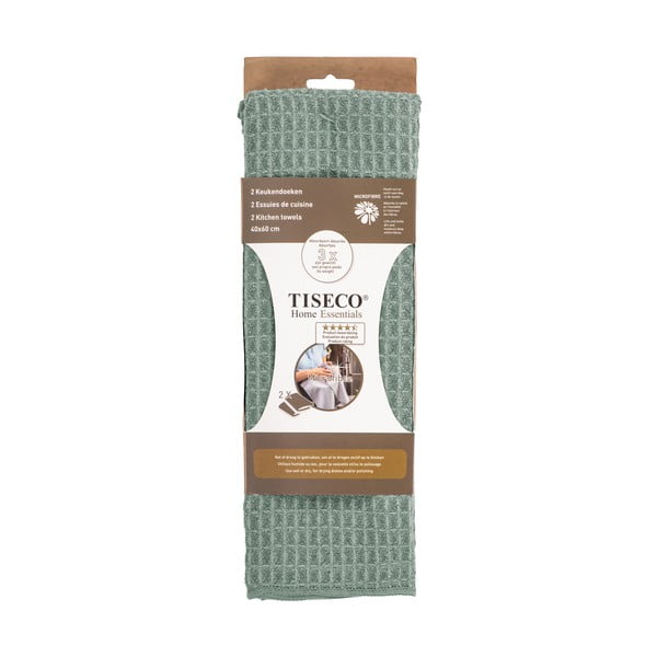 Mikroszálas konyharuha szett 2 db-os 40x60 cm Waffle – Tiseco Home Studio-image-2