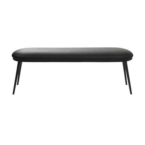 Fekete bőrutánzat pad Gain – Unique Furniture