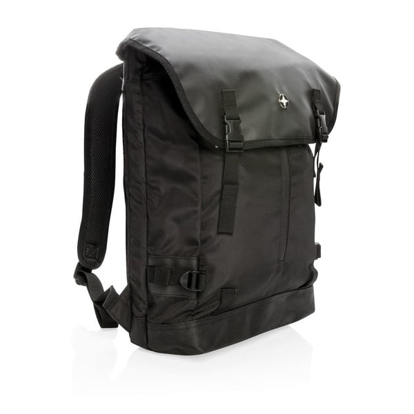Swiss Peak fekete hátizsák 17" laptop tárolórekesszel, 20 l - XD Design