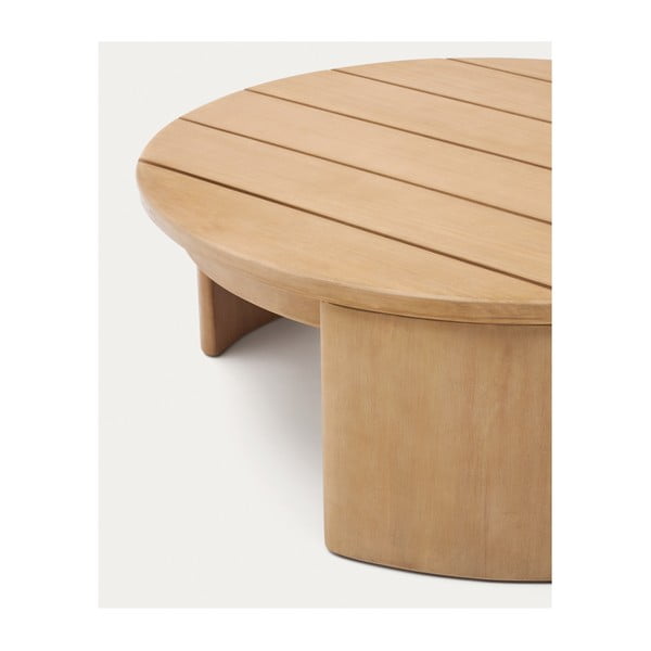 Eukaliptusz kerek kerti dohányzóasztal ø 90 cm Xoriguer – Kave Home-image-2