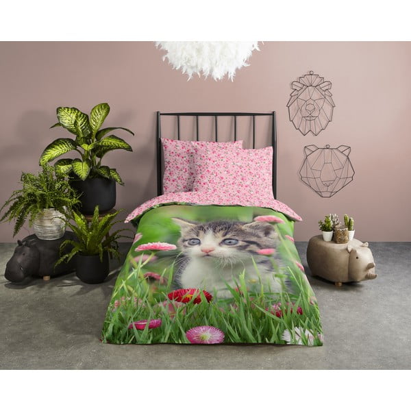 Egyszemélyes pamut gyerek ágyneműhuzat 140x200 cm – Good Morning-image-1