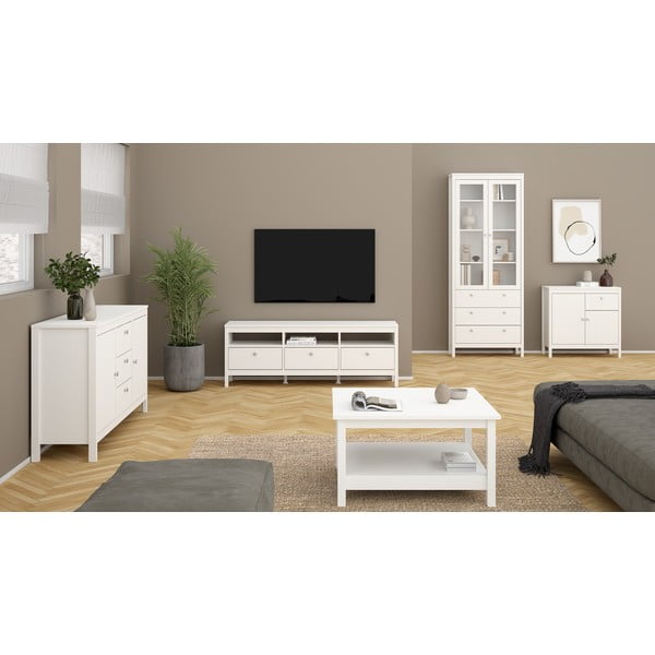 Fehér alacsony komód 82x80 cm Madrid – Tvilum-image-1