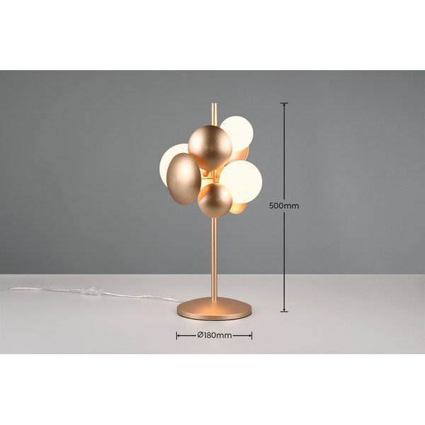Fehér-aranyszínű asztali lámpa üveg búrával (magasság 50 cm) Bubble – Trio Select-image-4
