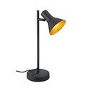 Fekete fém asztali lámpa fém búrával (magasság 39 cm) Nina – Reality