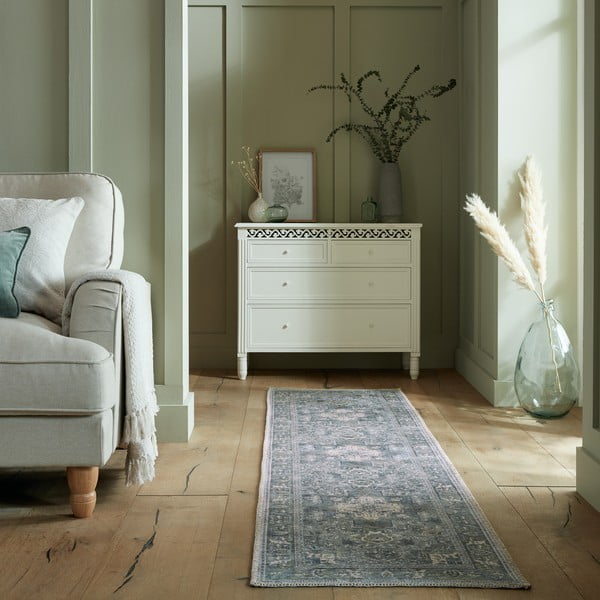 Zöld mosható futószőnyeg újrahasznosított szálkeverékből 60x230 cm Windsor – Flair Rugs-image-1