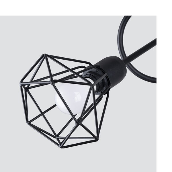 Fekete mennyezeti lámpa ø 10 cm Varpu – Sollux-image-3