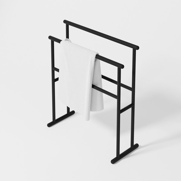 Yoku fekete tölgyfa törölközőtartó állvány - Wireworks-image-2