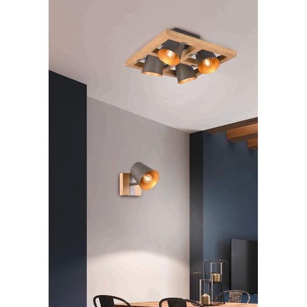 Sötétszürke-natúr színű spotlámpa Bell – Trio-image-1