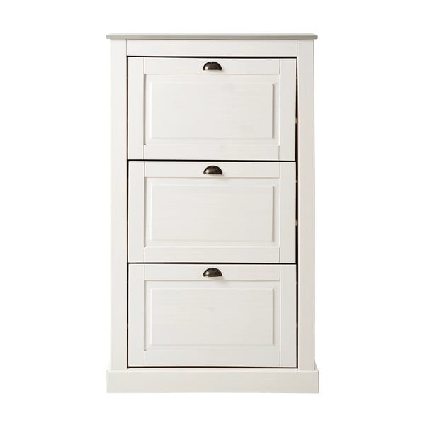 Fehér borovi fenyő billenő ajtós cipőtartó Toby – Støraa-image-2