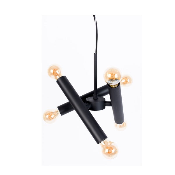 Fényes fekete dimmelhető függőlámpa Hawk – Zuiver