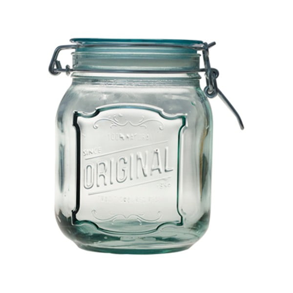 Original átlátszó edény fedéllel újrahasznosított üvegből, 1,1 l - Ego Dekor