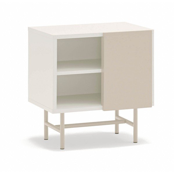 Bézs-krémszínű matt éjjeliszekrény Nube – Teulat-image-3