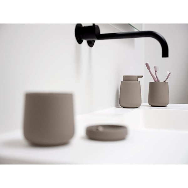 Barna agyagkerámia fogkefetartó pohár Nova One – Zone-image-1