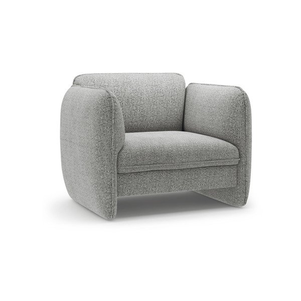 Világosszürke zsenília fotel Georgia – Micadoni 