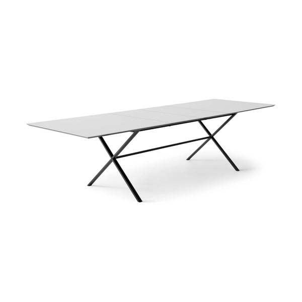Fehér bővíthető étkezőasztal fehér asztallappal 100x210 cm Meza – Hammel Furniture-image-1