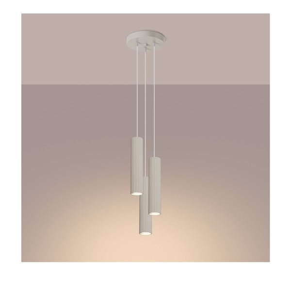 Krémszínű függőlámpa ø 19,5 cm Gleam – Sollux-image-4