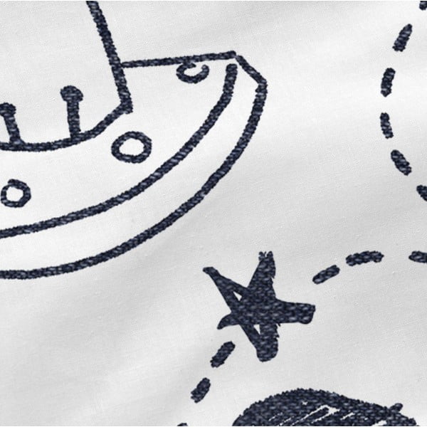 Starspace fekete-fehér elasztikus pamut lepedő, 70 x 140 cm - Mr. Fox-image-4