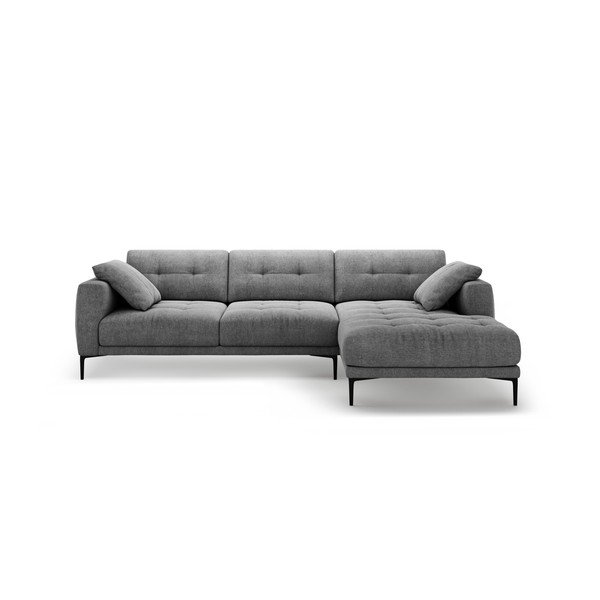 Szürke sarokkanapé (jobb oldali-heverő résszel) Bemy – Micadoni 