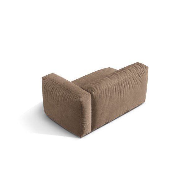 Világosbarna bársony kanapé modul (jobb oldali) Martina – Micadoni -image-2